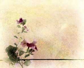 Floral Art Textured Background