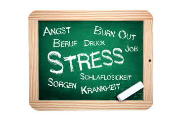 Fototapeta premium Stress Tafel Schild Holztafel