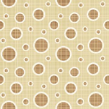 Seamless circles and dots pattern canvas background