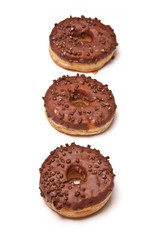 Chocolate covered ring donuts 
