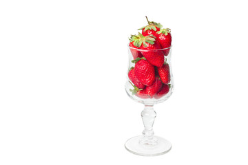 Strawberry in a glass