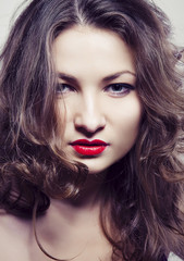 Portrait of a young beautiful woman