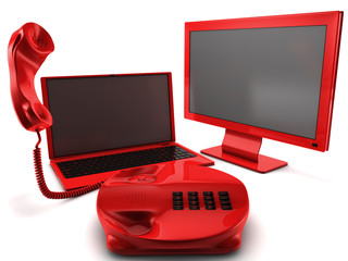 A bundle of three main telecommunication services