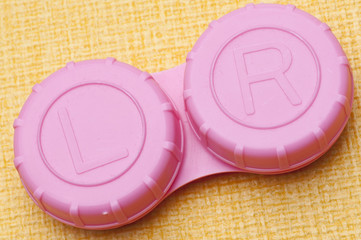 Pink Contact Lens Container