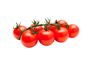 cherry tomatoes, isolated on the white background