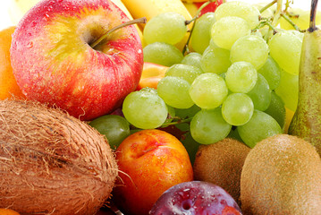 Composition with variety of fruits