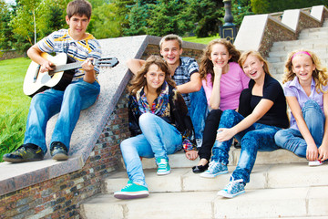 Obraz premium Wesoły nastolatki