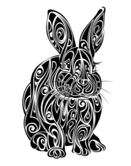 Rabbit. Tattoo design