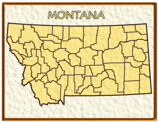 Montana USA state map seal emblem federal america