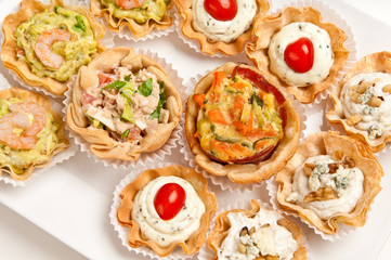 Canapes reaady to serve