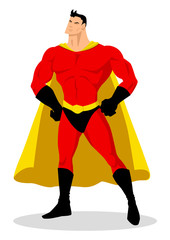 Stock vector of cartoon superhero posing