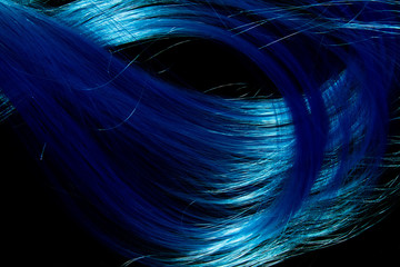 Blue artificial hair