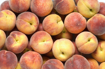 frame of ripe peaches