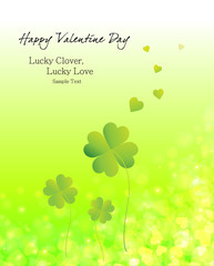 Valentine's Day, love's hearts lucky clover