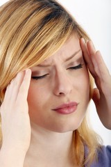 Fototapeta premium woman with migraine headache