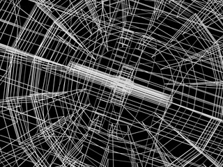 3D construction. Concept - modern architecture and designing.