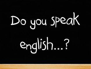 Obraz premium Do you speak english...?