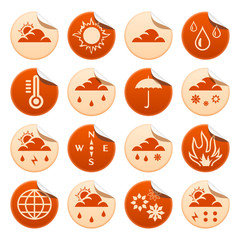 Weather stickers