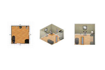 3d rendered bathroom