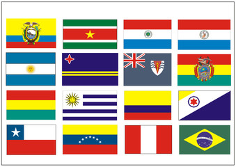 Flaggen - Südamerika