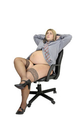 Pregnant businesswoman