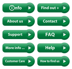 INFO Web Buttons (information find out more about us faq vector)