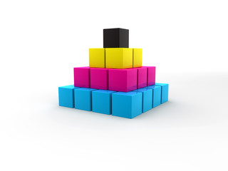 Obraz premium CMYK Pyramid