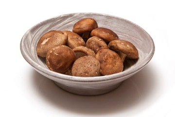 Bowl of Shitake mushrooms