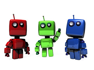 3D RGB (red green blue) robots