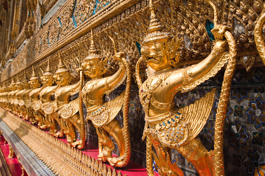 Row of Garuda The Grand Palace. Temple,Bangkok-Thailand