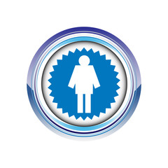 femme féminin humain logo picto web icône design symbole