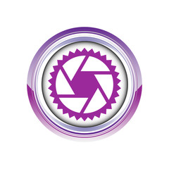 diaphragme objectif photo logo picto web icône design symbole