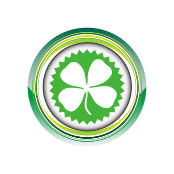 trèfle feuilel chance logo picto web icône design symbole