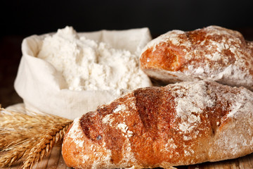 fresh bread on the table