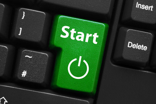 START Key on Keyboard (web internet power on click here button)