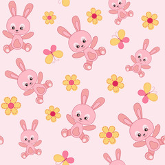 Baby seamless with bunny.