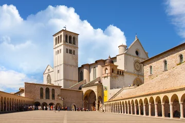 Deurstickers Italian city of Assisi, monastery of st  Francesco © elen_studio
