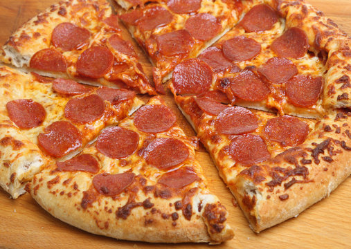 Pepperoni Pizza With Stuffed Crust