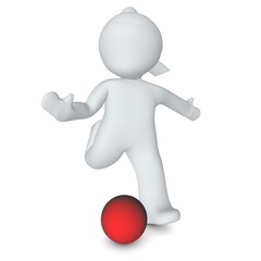 torschuss frau roter ball