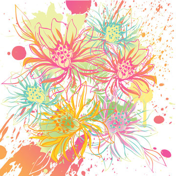 abstract vector flower background