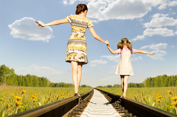 Mother with  daughter