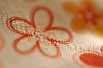 Floral fabric closeup