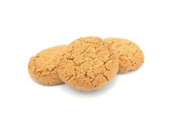 Oatmeal cookies isolate on white background