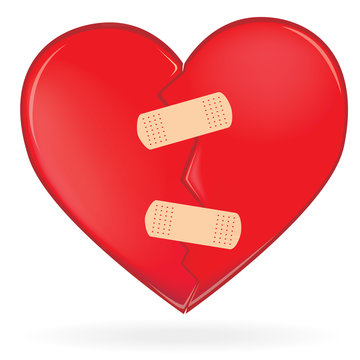 Coeur r&eacute;par&eacute; apr&egrave;s s'&ecirc;tre cass&eacute;