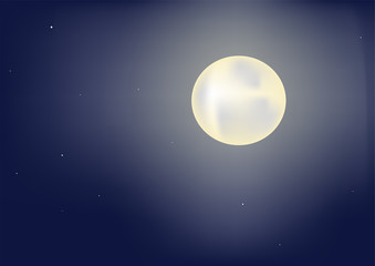 Obraz premium Moon in nightly sky
