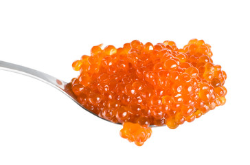 Red caviar in spoon © Givaga