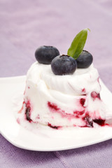 ice cream with blueberries
