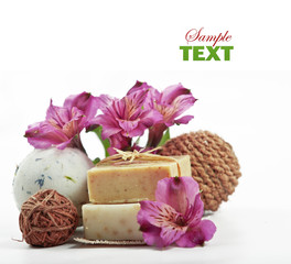 Spa Handmade Soap isolated on white