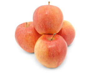 red apples isolated on the white background
