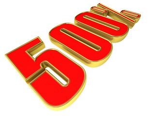 Gold-red 500 Percent